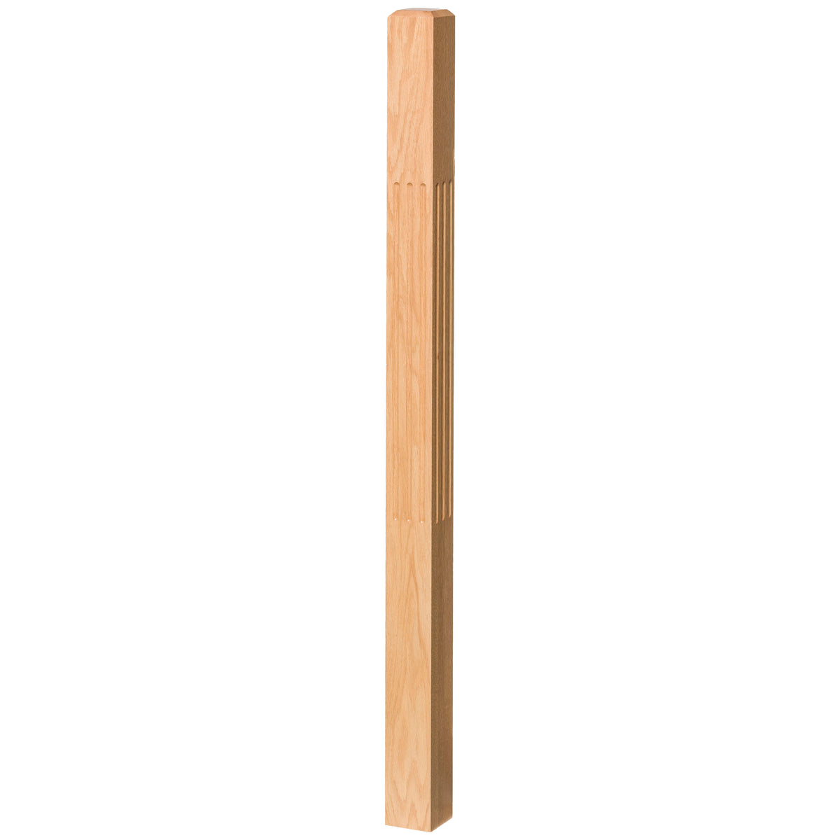 Contemporary 3-1/2" 4002-F FLUTED Newel w/Chamfered Top (4002-48F, 4002-60F)