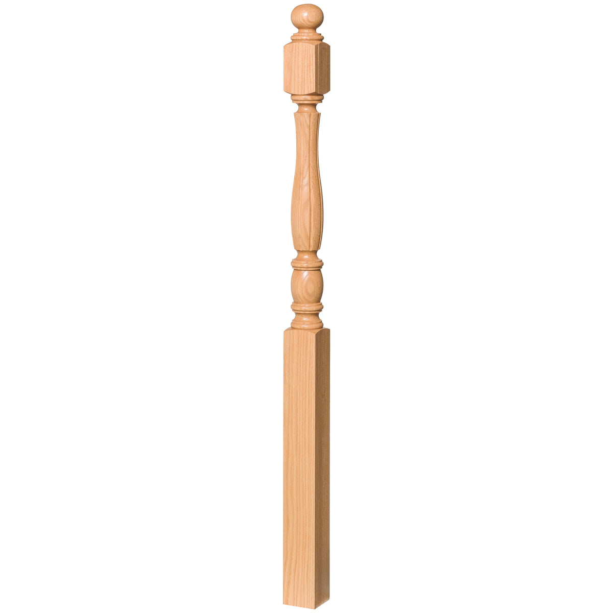 Utah 3" 5748F Short Block Fluted Turned Newel (48" or 60")