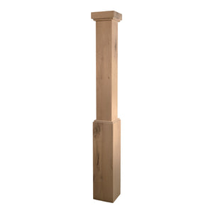 Forest Character White Oak 6-1/4" x 53" Hollow Box Newel (FCW-4091)