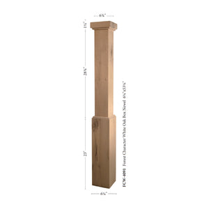Forest Character White Oak 6-1/4" x 53" Hollow Box Newel (FCW-4091)