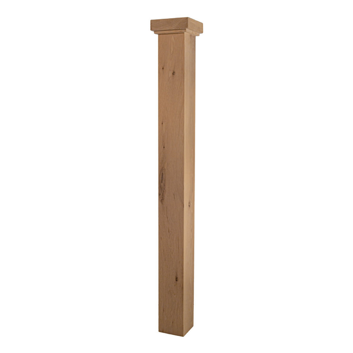 Forest Character White Oak 4-3/4&quot; x 53&quot; Hollow Box Newel (FCW-4375)