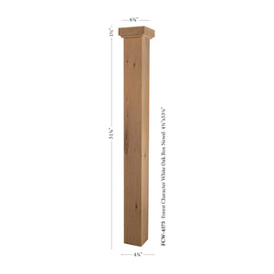Forest Character White Oak 4-3/4" x 53" Hollow Box Newel (FCW-4375)