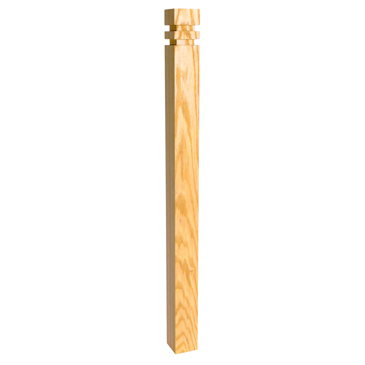 Farmhouse Series, 3-1/2&quot; Newel, Square Top with Double Groove (4802-48, 4802-54, 4802-60)