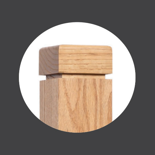 Farmhouse Series, 3-1/2&quot; Newel, Flat Top with Groove (4302-48, 4302-54, 4302-60)