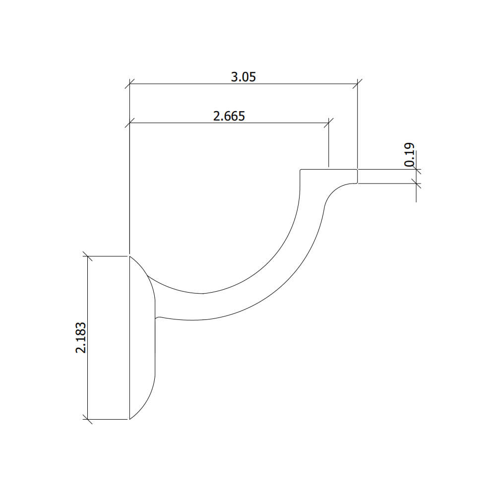 Heavy Duty Wall Rail Bracket (3002)