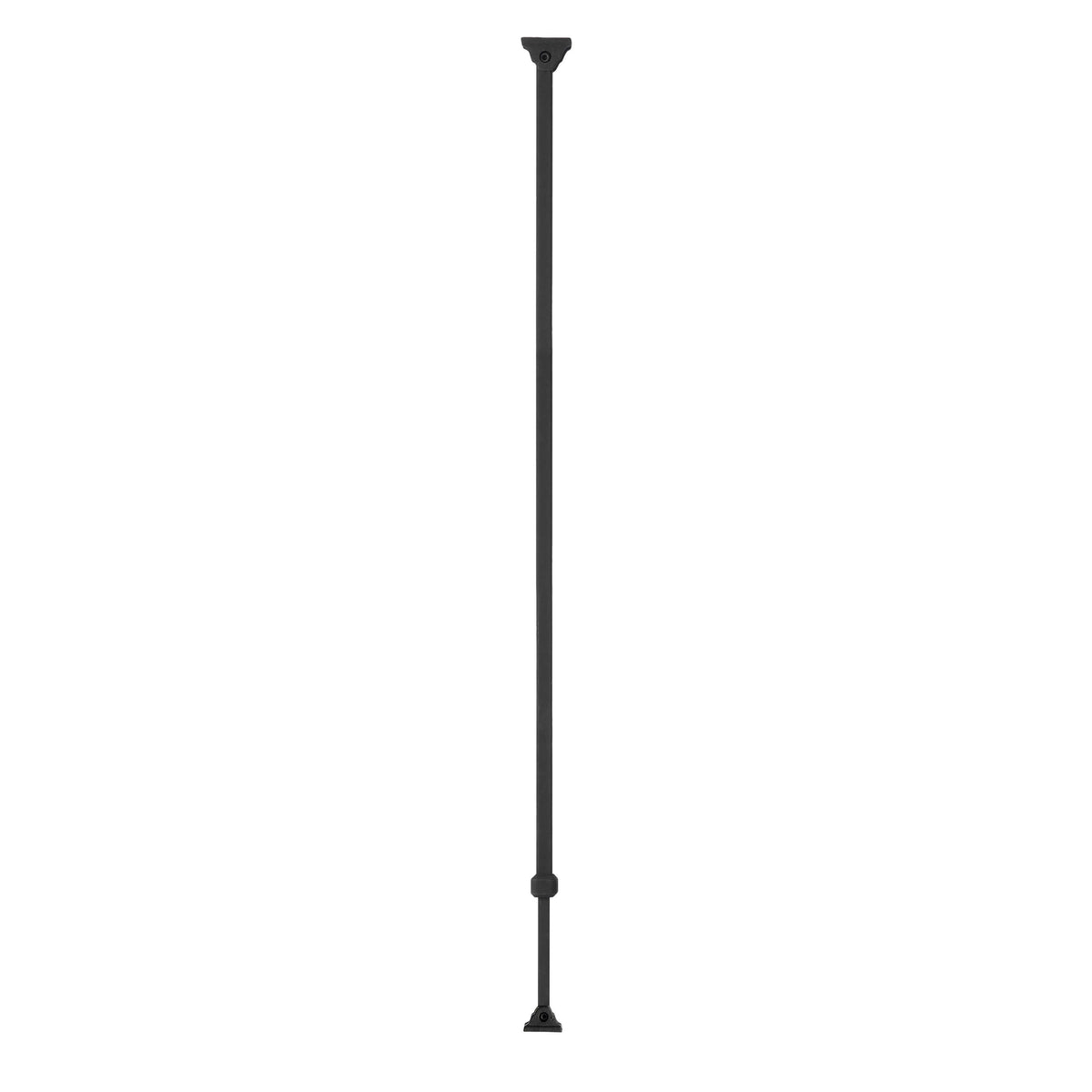 KNEE WALL SERIES: &quot;Ole Iron Slides&quot; - 1/2&quot; Square x 26-1/2&quot;-32&quot;H - Plain Style - Adjustable Hollow Iron Baluster (KW-ISPLA)