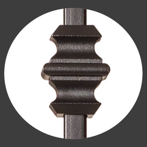 Shape Series 1/2" Square x 44"H Single Knuckle Hollow Iron Baluster (9006)