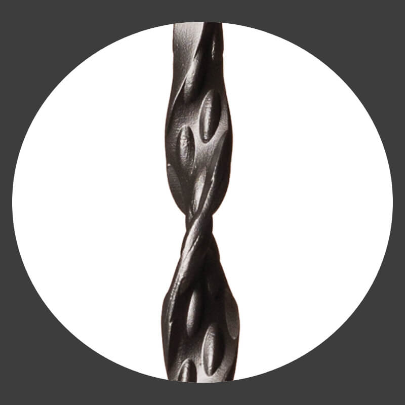 Ribbon Series 1/2" Square x 44"H Double Ribbon Single Basket Hollow Iron Baluster (9012RS)