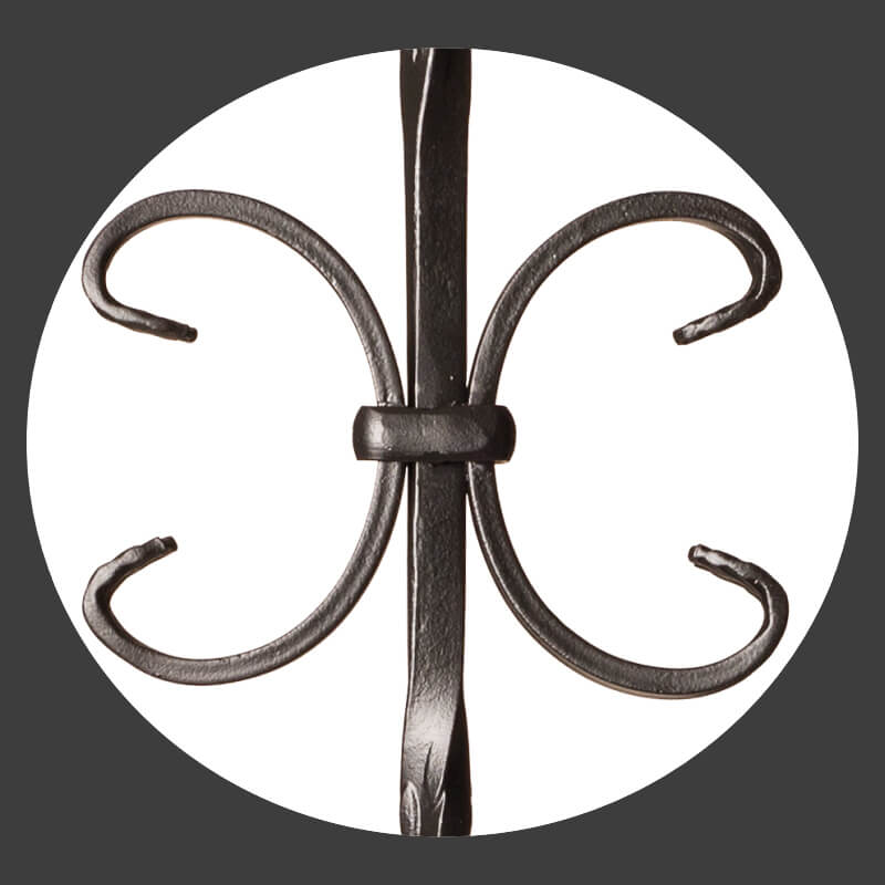 Ribbon Series 1/2&quot;Square x 44&quot;H Double Ribbon and Butterfly Hollow Iron Baluster (9014RS)