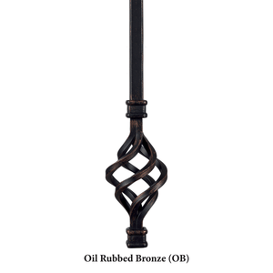 Straight Series 1/2" Square x 44"H Hollow Iron Baluster (9000)