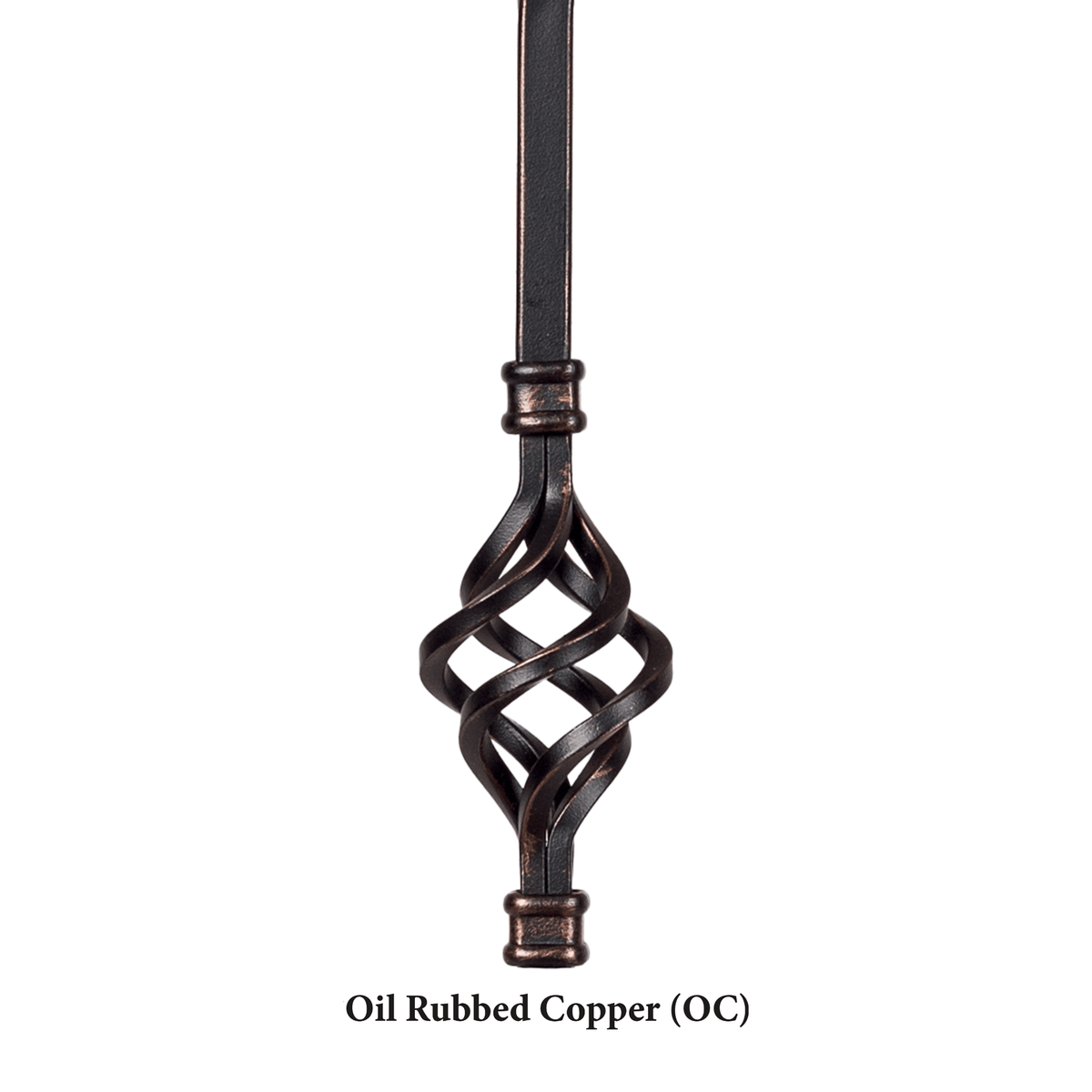 Straight Series 1/2&quot; Square x 44&quot;H Hollow Iron Baluster (9000)