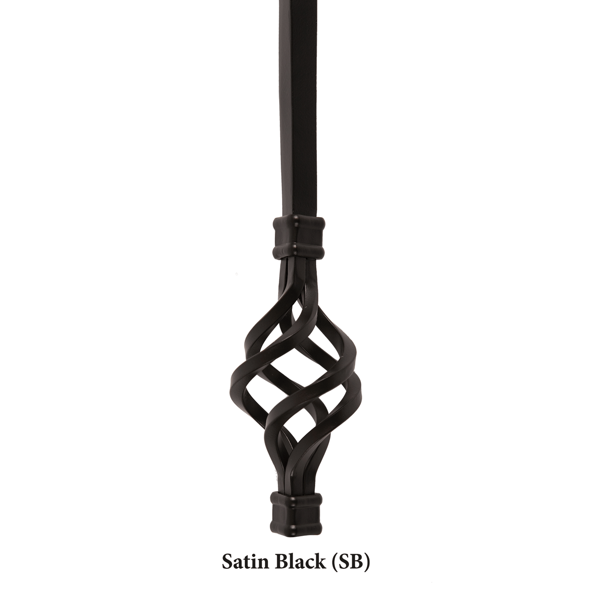 Straight Series 1/2&quot; Square x 44&quot;H Hollow Iron Baluster (9000)