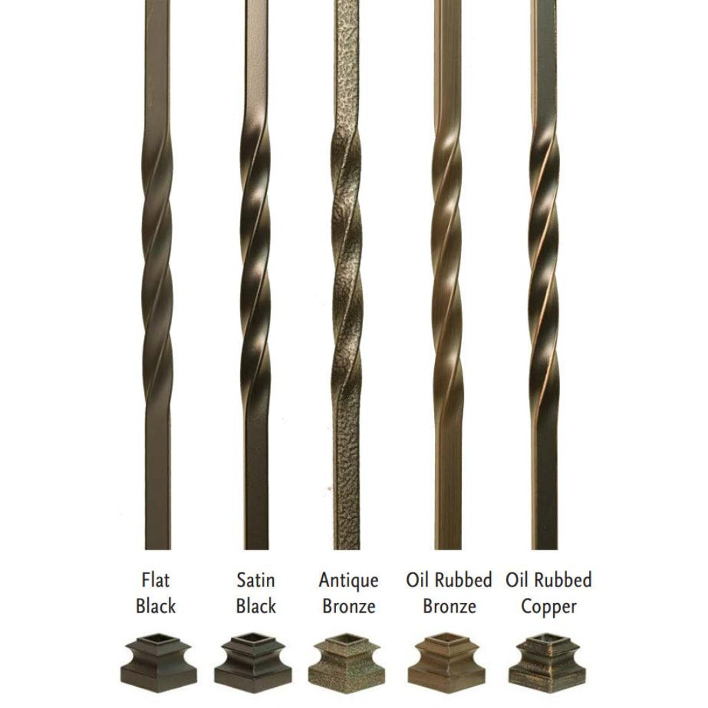 MEGA Series Pitch/Angled Shoe w/ Set Screw for 3/4" Square Hollow Iron Baluster (MEGA-PSH-08)