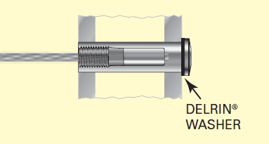 1.812&quot; Receiver for 1/8&quot; Stainless Steel Cable Railing (R6-22)