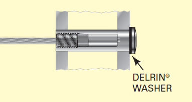 3.03&quot; Receiver for 1/8&quot; Stainless Steel Cable Railing (R6-52)