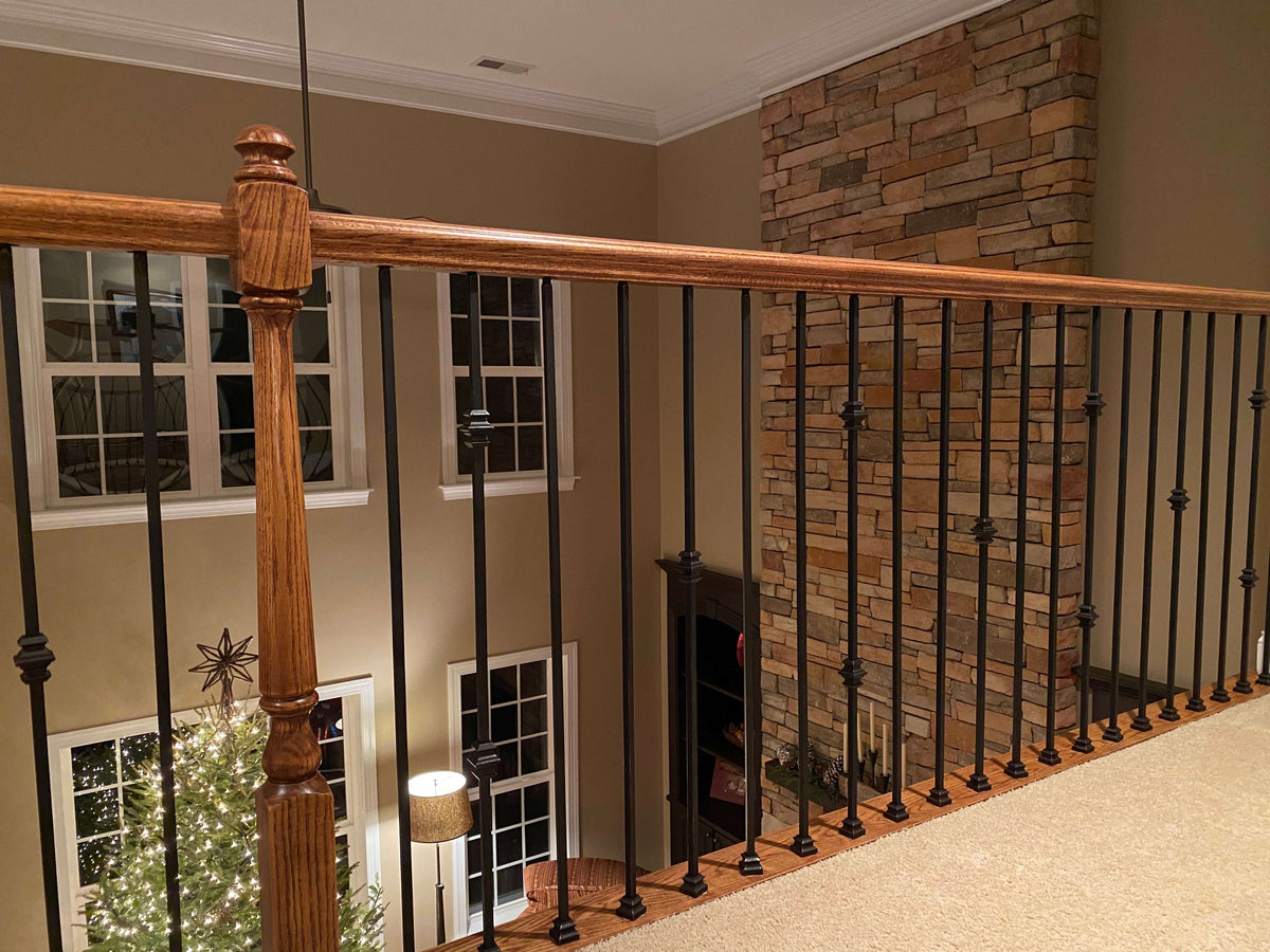 Shape Series 1/2&quot; Square x 44&quot;H Double Knuckle Hollow Iron Baluster (9007)