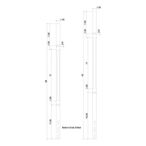 Contemporary Elegant Rise Chamfered Square Top Baluster in 1-1/4" or 1-3/4" (5034C, 5038C, 5042C, 5334C, 5338C, 5342C)