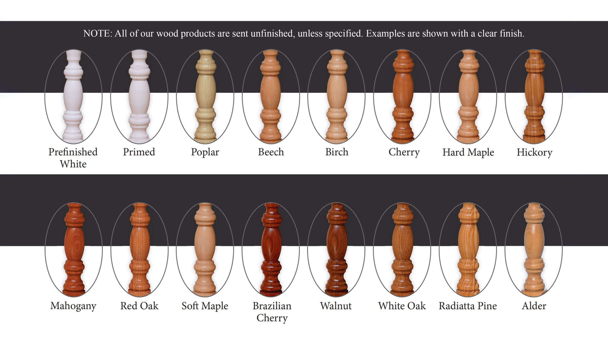 Georgia 1-3/4&quot; Structural Rise Pin Top Baluster / PLAIN (2515)