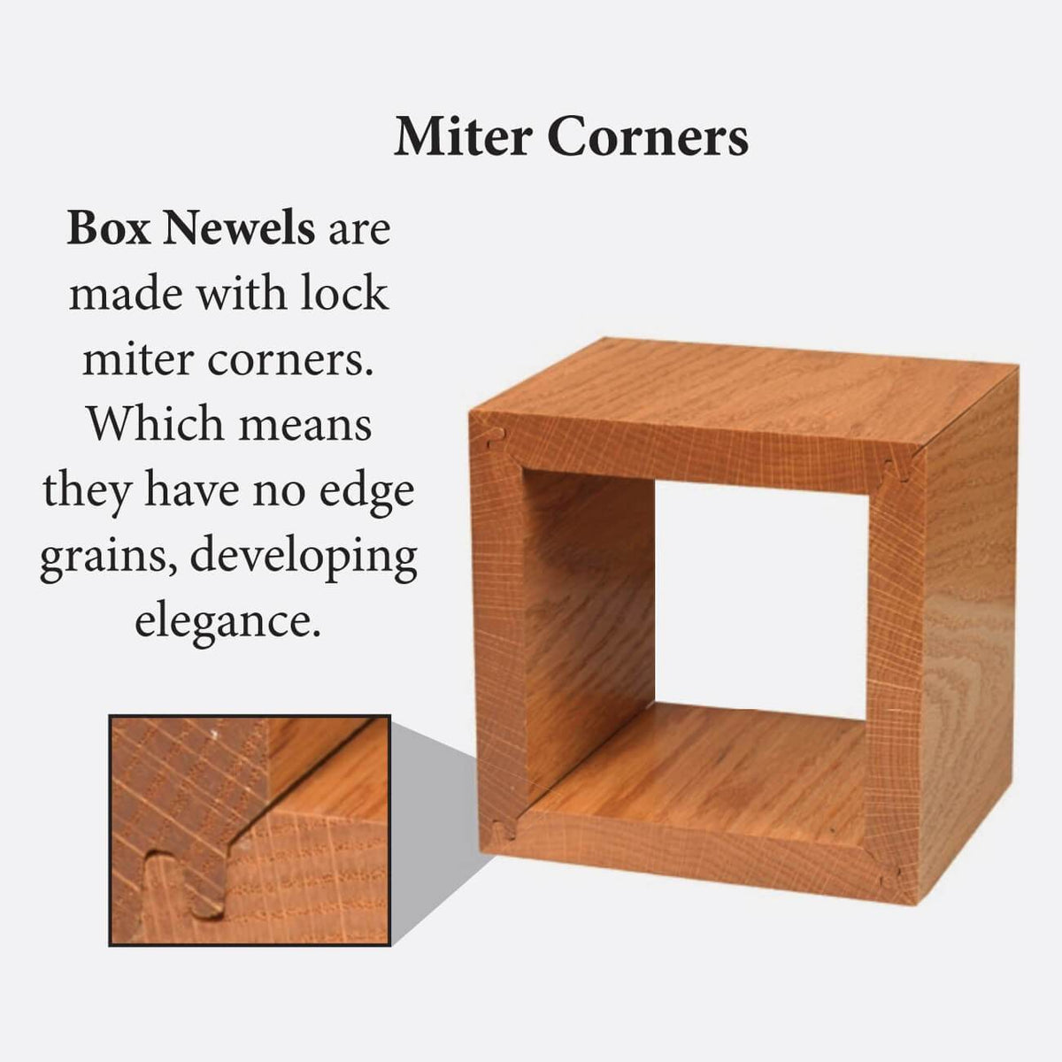 American 6 - 1/4&quot; X 55&quot; 4091RP Raised Panel Box Newel (4091RP, 4091DRP) - Stair Parts USA