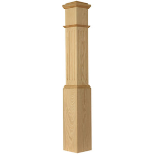 American 7 - 1/2" x 55" 4092F FLUTED Box Newel (4092F) - Stair Parts USA