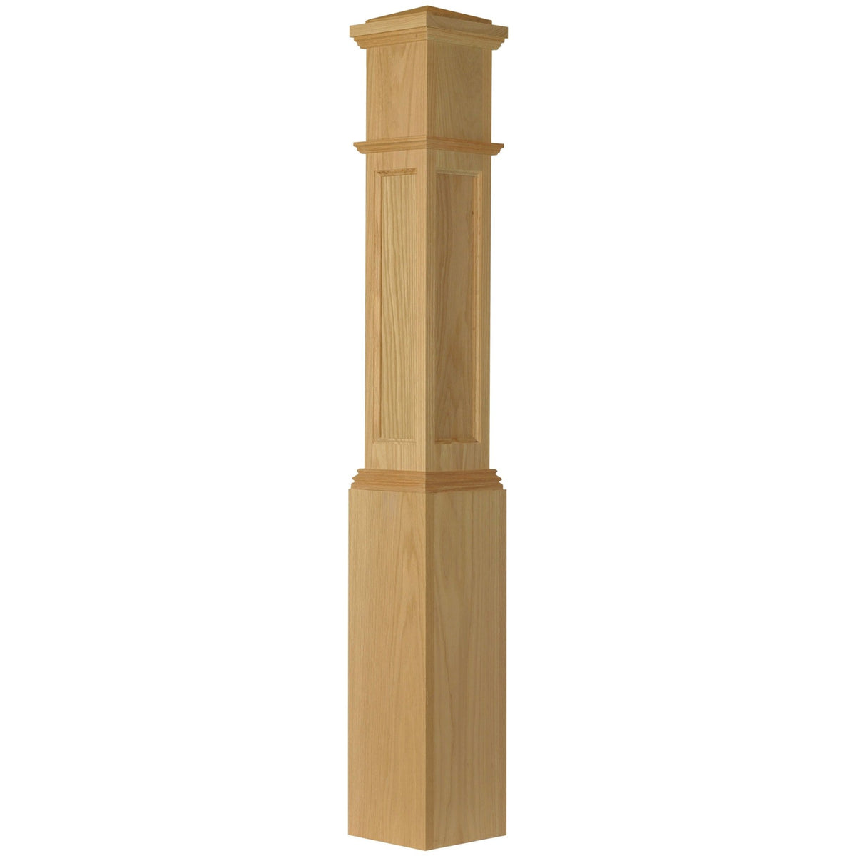 American 7 - 1/2&quot; X 55&quot; 4092FP Recessed Flat Panel Box Newel (4092FP, 4092DFP) - Stair Parts USA