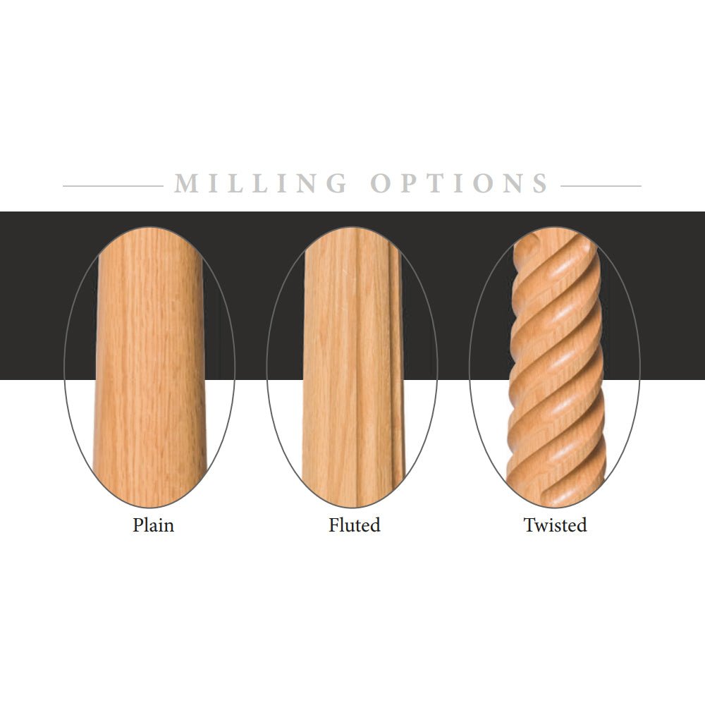 Bunker Hill 1 - 3/4&quot; 2234 Elegant Rise Twisted (1 - 2 Weeks) Square Top Baluster (2234T) - Stair Parts USA