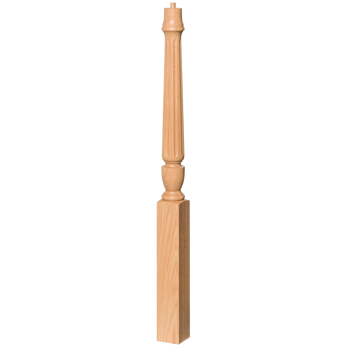 Bunker Hill 3 - 1/2&quot; 3010/3011 Pin Top Turned Newel (43&quot; and 48&quot; in Plain, Fluted, or Twisted) - Stair Parts USA
