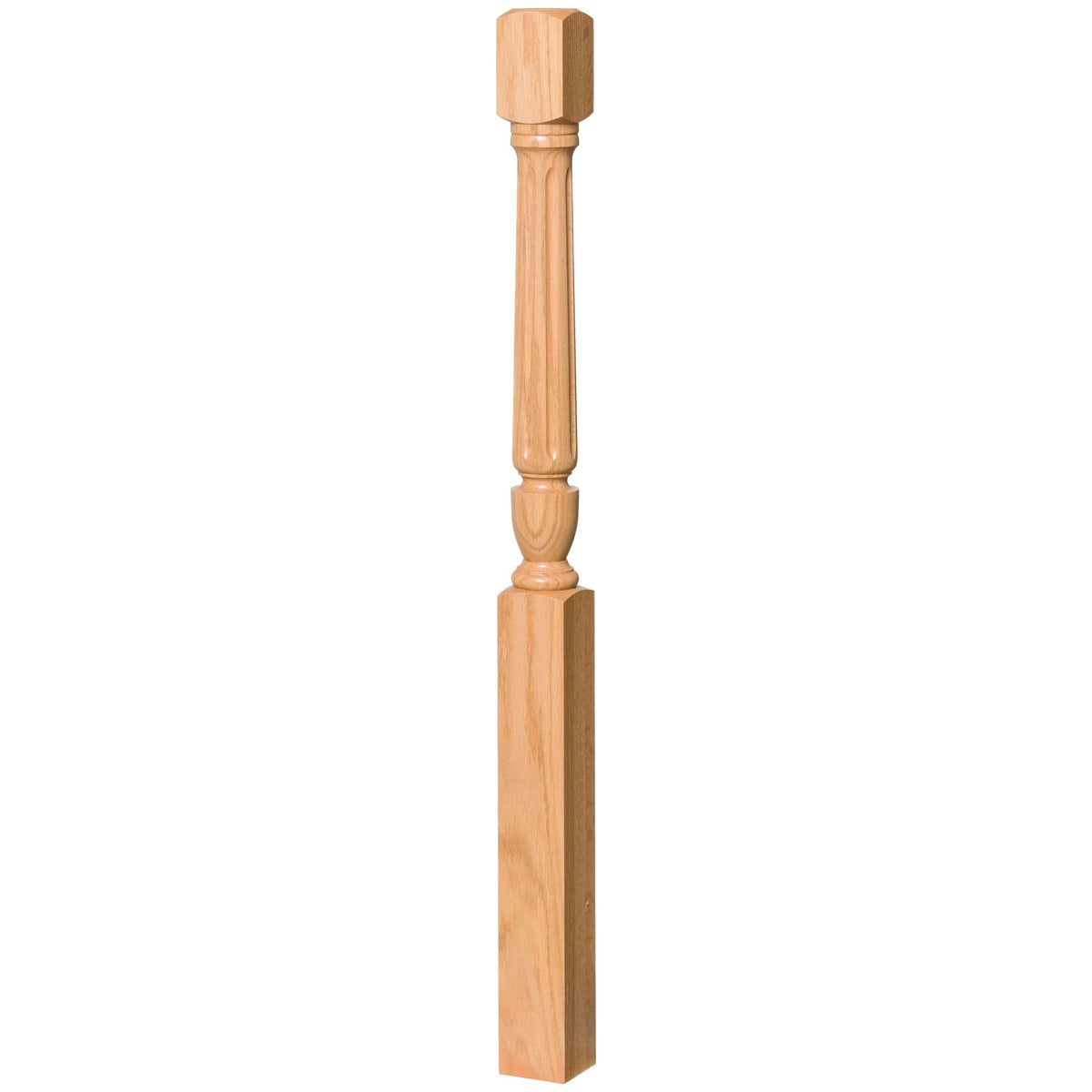 Bunker Hill 3 - 1/2&quot; 4130F, 4132F Fluted Turned Newel (used w/ Interchangeable Finials) - Stair Parts USA