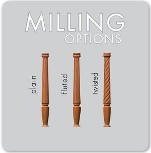 Bunker Hill 3 - 1/2" 4136 Turned Newel (used w/ Interchangeable Finials) (4136, 4136F, 4136T) - Stair Parts USA