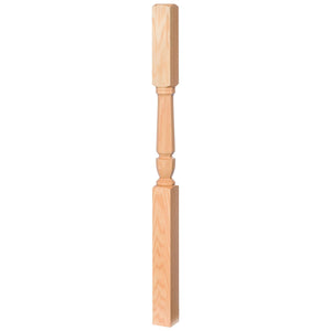 Bunker Hill 3 - 1/2" 4136 Turned Newel (used w/ Interchangeable Finials) (4136, 4136F, 4136T) - Stair Parts USA