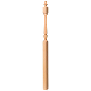 Bunker Hill 3 - 1/2" x 72" / 3048 Turned Newel w/ Acorn Top (3048, 3048F, 3048T) - Stair Parts USA