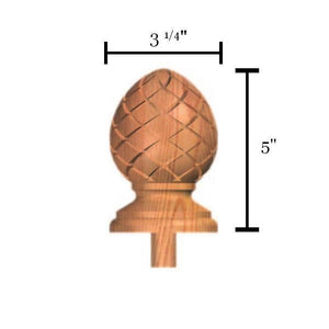 Bunker Hill CP - 414 Carved Pineapple Finial - Stair Parts USA