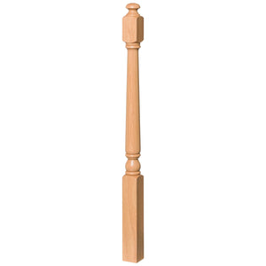 Colonial 3" 4040AF FLUTED Turned Newel w/ Newel Drop Top (4040AF, 4042AF, 4043AF, 4048AF) - Stair Parts USA