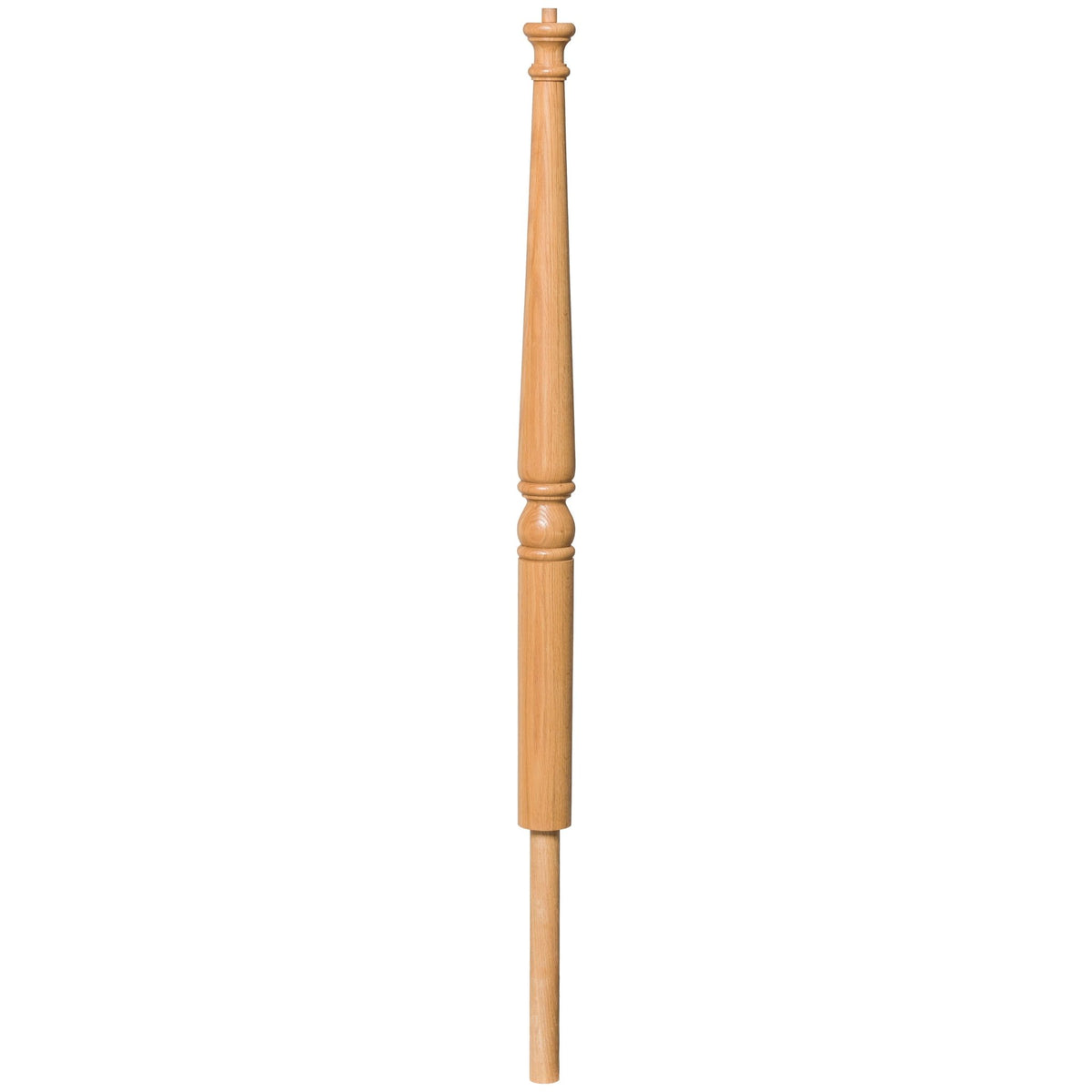 Colonial 3&quot; x 41&quot; 4050 Round Base Pin Top Turned Newel w/Adjustable Dowel (4050, 4050F) - Stair Parts USA