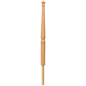 Colonial 3" x 41" 4050 Round Base Pin Top Turned Newel w/Adjustable Dowel (4050, 4050F) - Stair Parts USA
