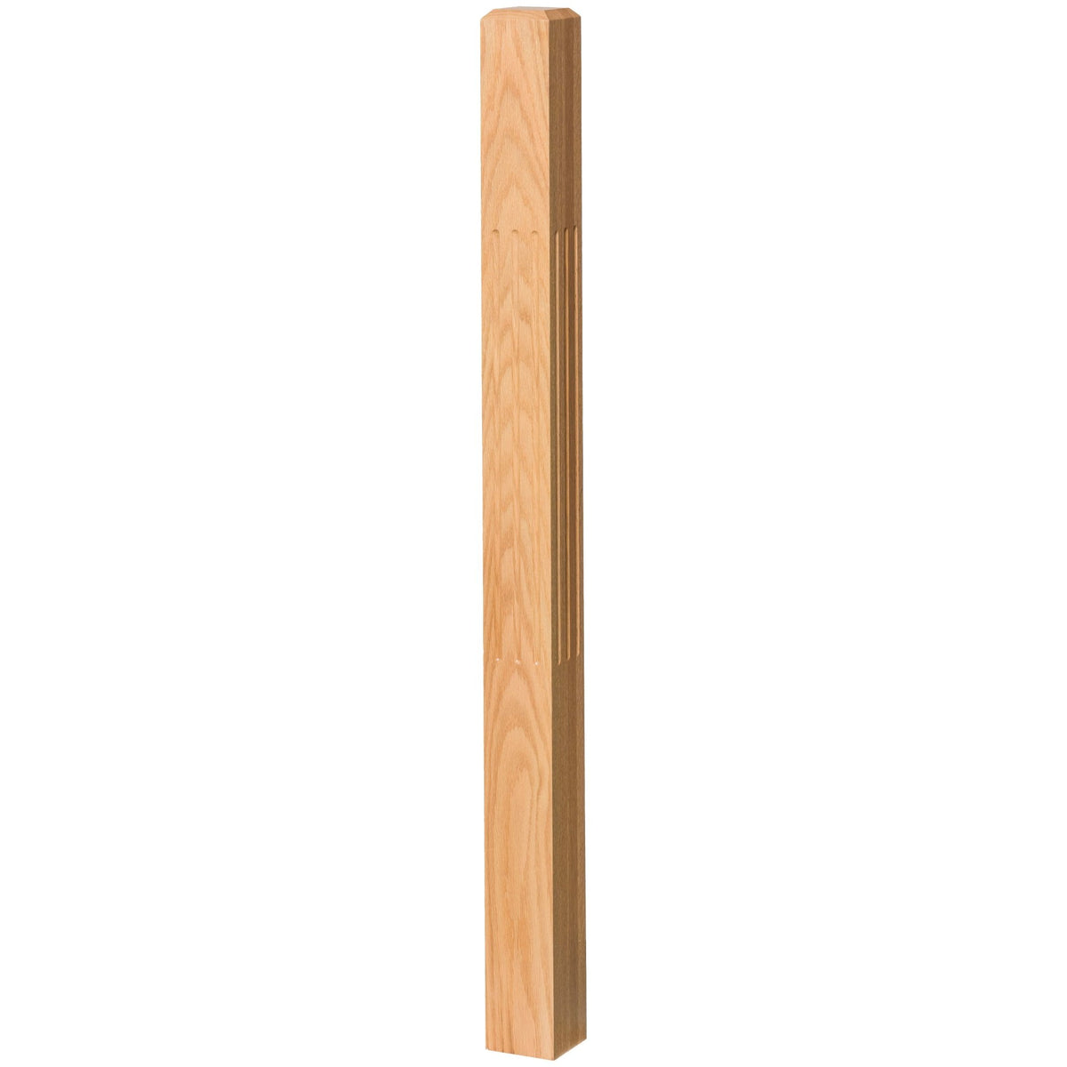 Contemporary 3 - 1/2&quot; 4002 - F FLUTED Newel w/Chamfered Top (4002 - 48F, 4002 - 60F) - Stair Parts USA