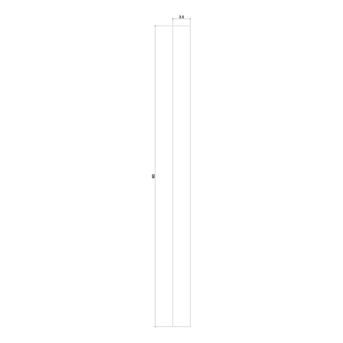 Contemporary 3 - 1/2&quot; 4003 Newel (4003 - 48, 4003 - 56, 4003 - 60, 4003 - 72) - Stair Parts USA