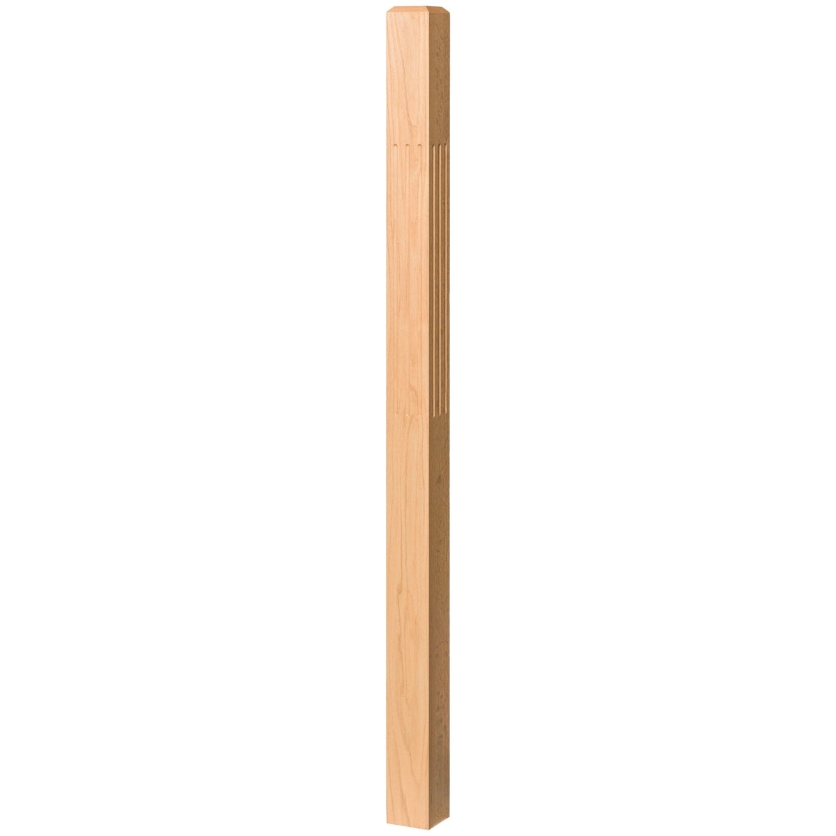 Contemporary 3&quot; 4000 - F Fluted Newel w/Chamfered Top (4000 - 48F, 4000 - 60F) - Stair Parts USA