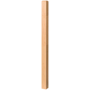 Contemporary 3" 4000 - F Fluted Newel w/Chamfered Top (4000 - 48F, 4000 - 60F) - Stair Parts USA