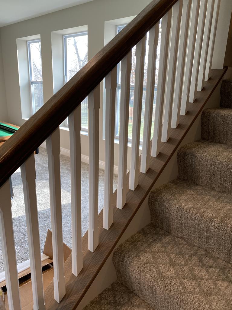 Contemporary Elegant Rise Chamfered Square Top Baluster in 1 - 1/4&quot; or 1 - 3/4&quot; (5034C, 5038C, 5042C, 5334C, 5338C, 5342C) - Stair Parts USA