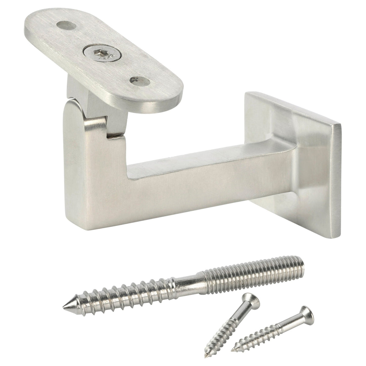 Contemporary Pivotable Handrail Bracket (1033, Satin Black or Stainless Steel finishes) - Stair Parts USA