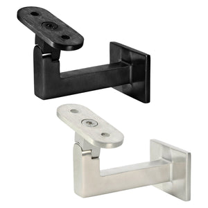 Contemporary Pivotable Handrail Bracket (1033, Satin Black or Stainless Steel finishes) - Stair Parts USA
