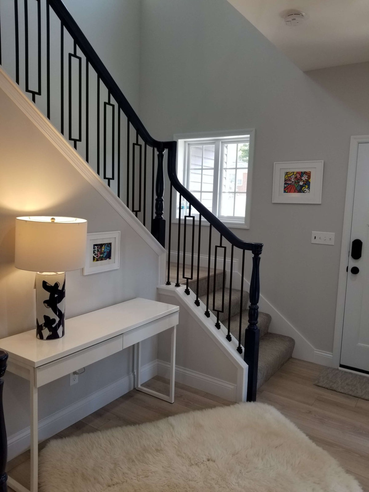 Contemporary Series 1/2" Square 3 - 3/4" x 44"H Single Rectangle Hollow Iron Baluster (9089CS) - Stair Parts USA