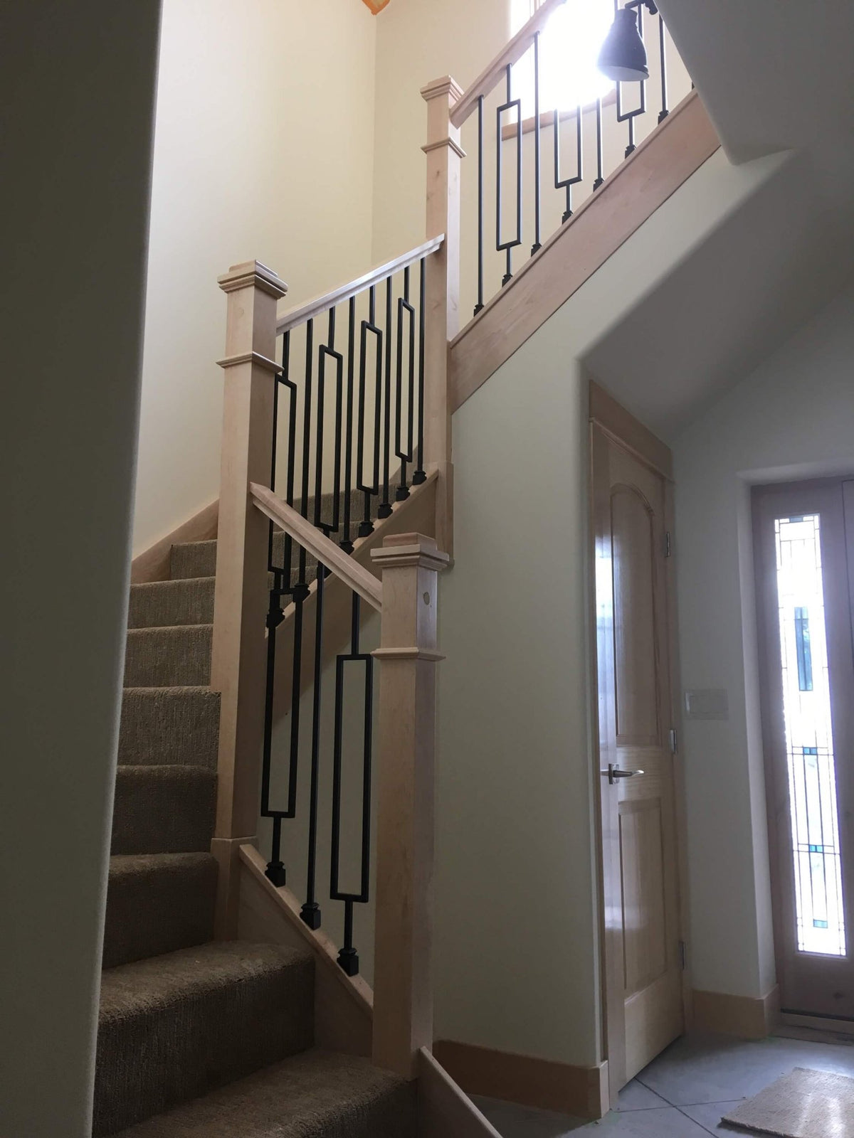 Contemporary Series 1/2" Square 3 - 3/4" x 44"H Single Rectangle Hollow Iron Baluster (9089CS) - Stair Parts USA