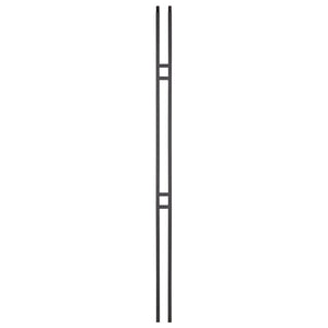 Contemporary Series 1/2" Square x 2 - 1/4" x 44"H Double Bar Hollow Iron Baluster (9087CS) - Stair Parts USA