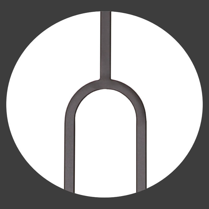 Contemporary Series Oval 1/2" Square 3 - 3/4" x 44"H Hollow Iron Baluster (9088CS) - Stair Parts USA