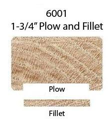 Contemporary Small 2 - 13/16"W x 1 - 5/8"H 6001 Handrail w/1 - 3/4" Plow & Fillet (6001) - Stair Parts USA