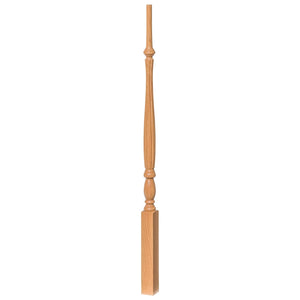 Country 1 - 3/4" 5434F Elegant Rise Fluted (1 - 2 Weeks) Pin Top Baluster w/Dowel - Stair Parts USA