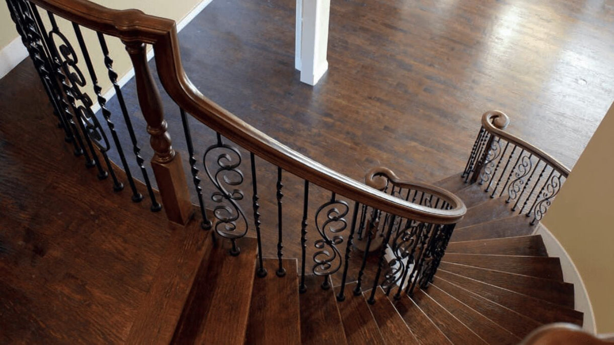 Easy Fit Flat Round Shoe (1 - 13/16&quot;) for Square or Round Hollow Iron Balusters (9067EF - FR) - Stair Parts USA