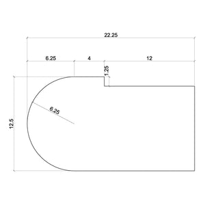 False End Starting Step & Riser - Standard Size - 8010 - 2 - Stair Parts USA